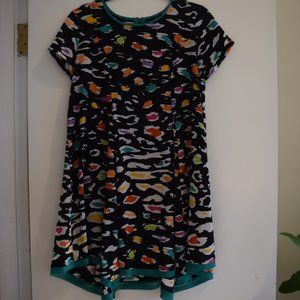 THML Lisa Frank Style Leopard Dress - Size M